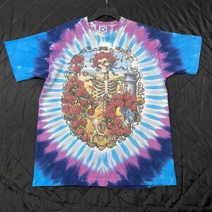 1995 Original Vintage Grateful Dead T-Shirt XL 30 Years Rosemary Liquid Blue